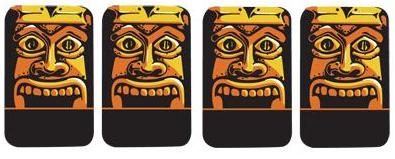Indiana Jones Drop Target Decals (set of 4)